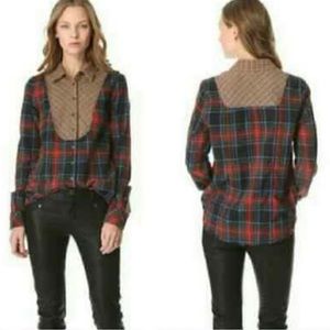 Free People Multi-colored Plaid Flannel